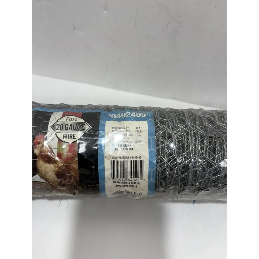 25 Feet x2feet  20 Gauge Wire Fence Chicken Hex Netting Mala Hexagonal Blue Hawk